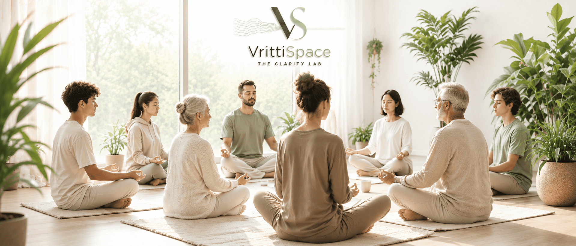 A group together in a structured, guided session